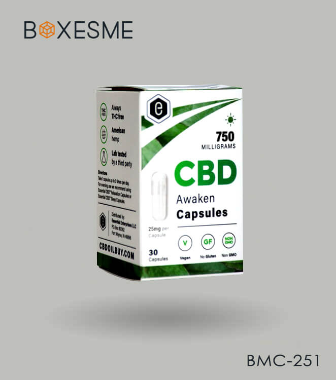 Custom CBD Capsules Boxes Wholesale
